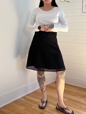 Club Monaco A line grid skirt